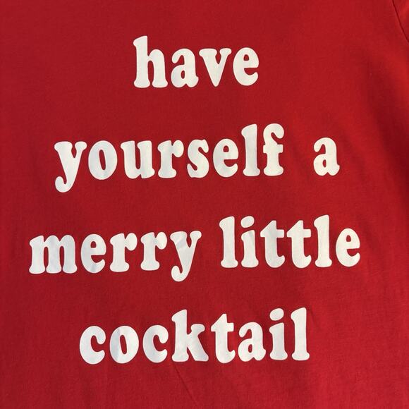 Have Yourself a Merry Little Cocktail Grayson Threads Red Women’s Large T-Shirt - Picture 6 of 9
